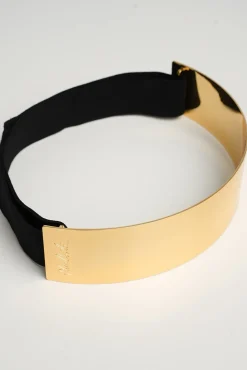 Xenis Front Metal Belt In Gold-Plated