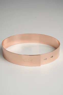 Xenis Full Metal Belt In Rose Gold-Plated
