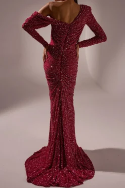 Zeina Dress In Sour-Cherry